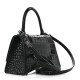 HOURGLASS SMALL HANDBAG CROCODILE EMBOSSED