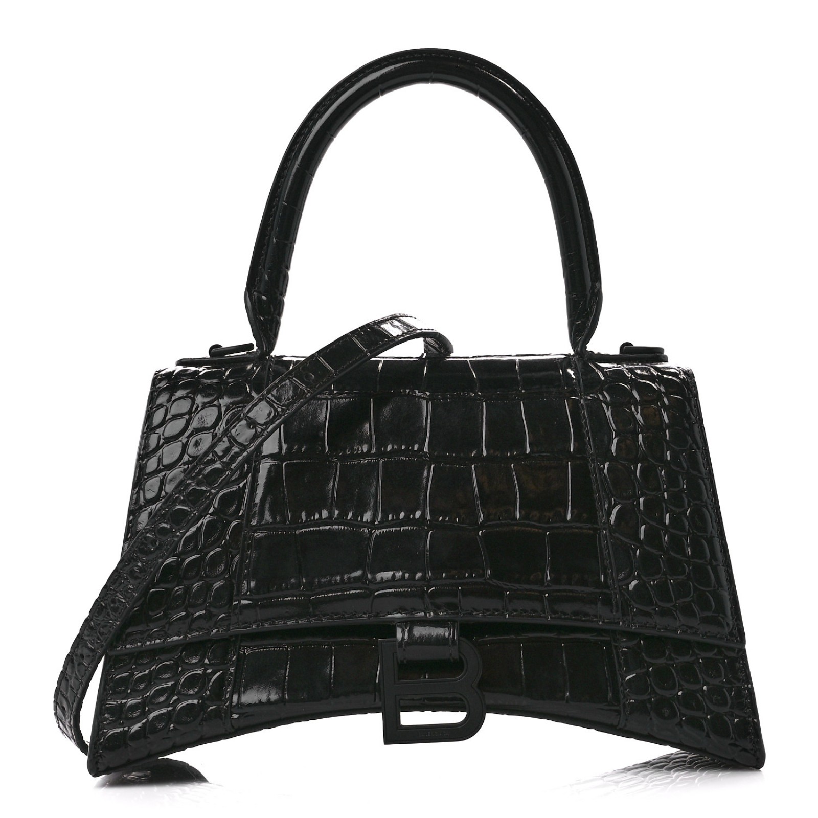 HOURGLASS XS HANDBAG CROCODILE EMBOSSED