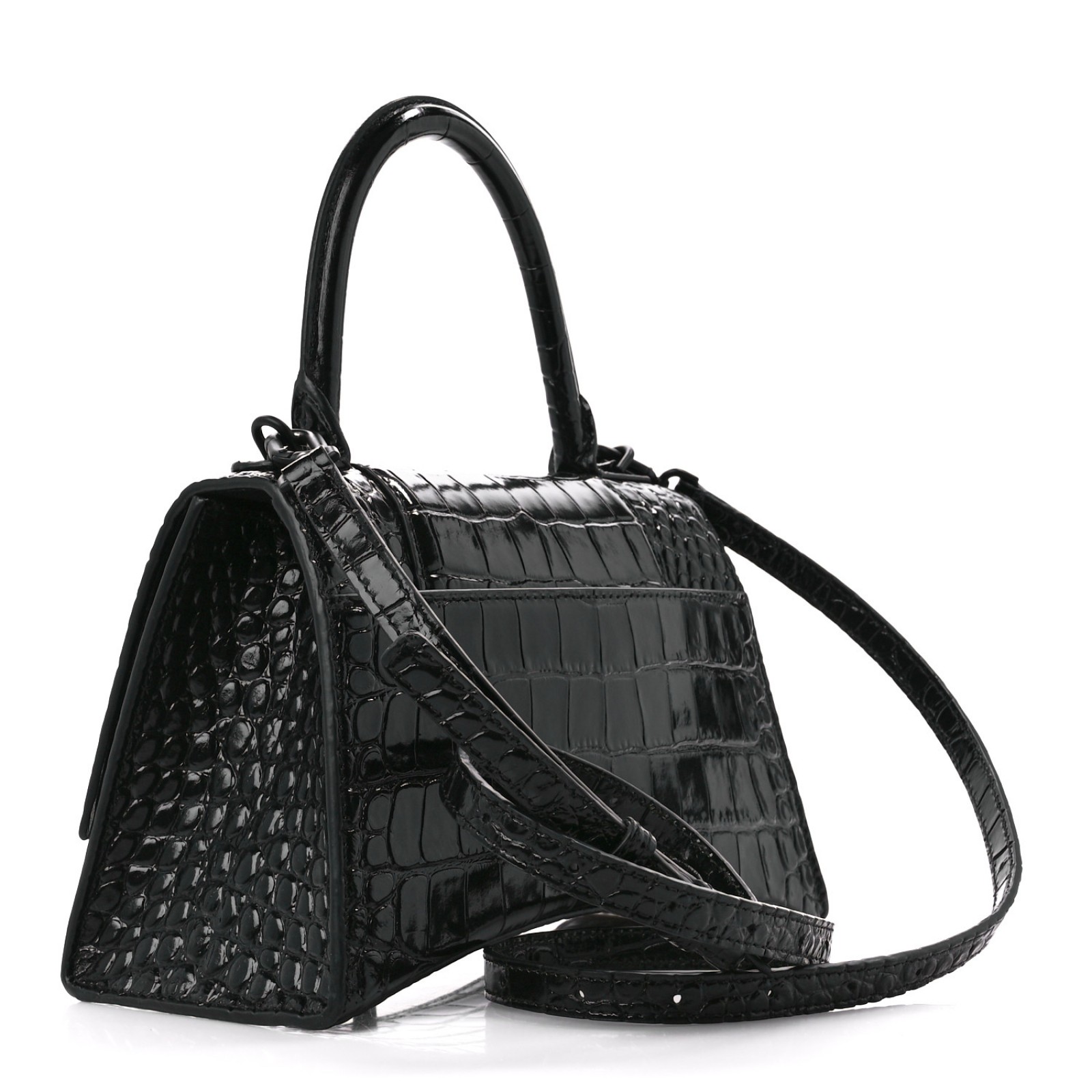 HOURGLASS XS HANDBAG CROCODILE EMBOSSED