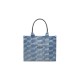 HARDWARE SMALL TOTE BAG WITH STRAP BB MONOGRAM BLEACHED DENIM