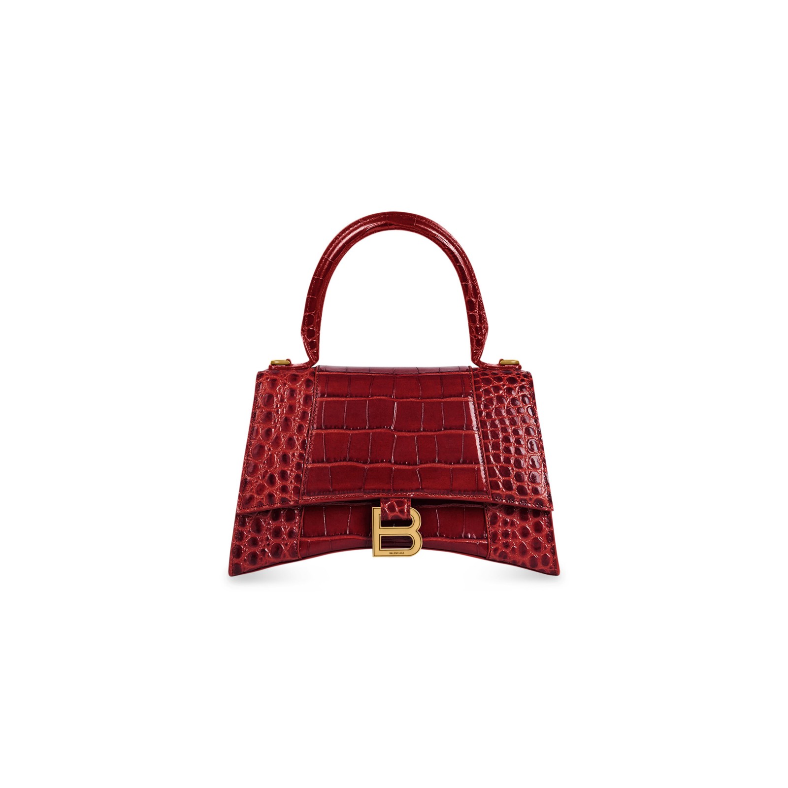 HOURGLASS SMALL HANDBAG CROCODILE EMBOSSED