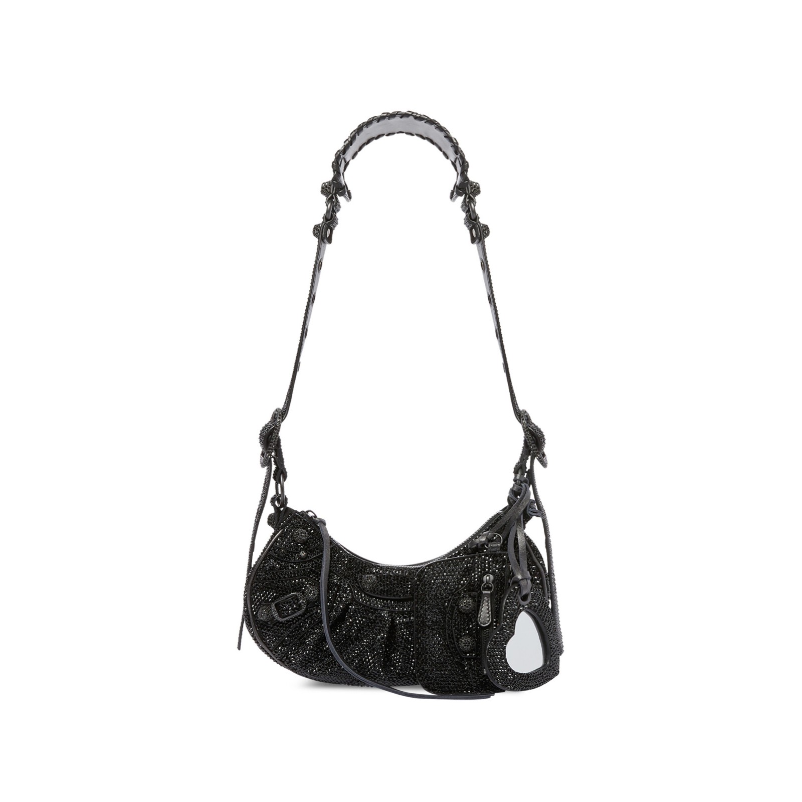 LE CAGOLE XS SHOULDER BAG WITH RHINESTONES