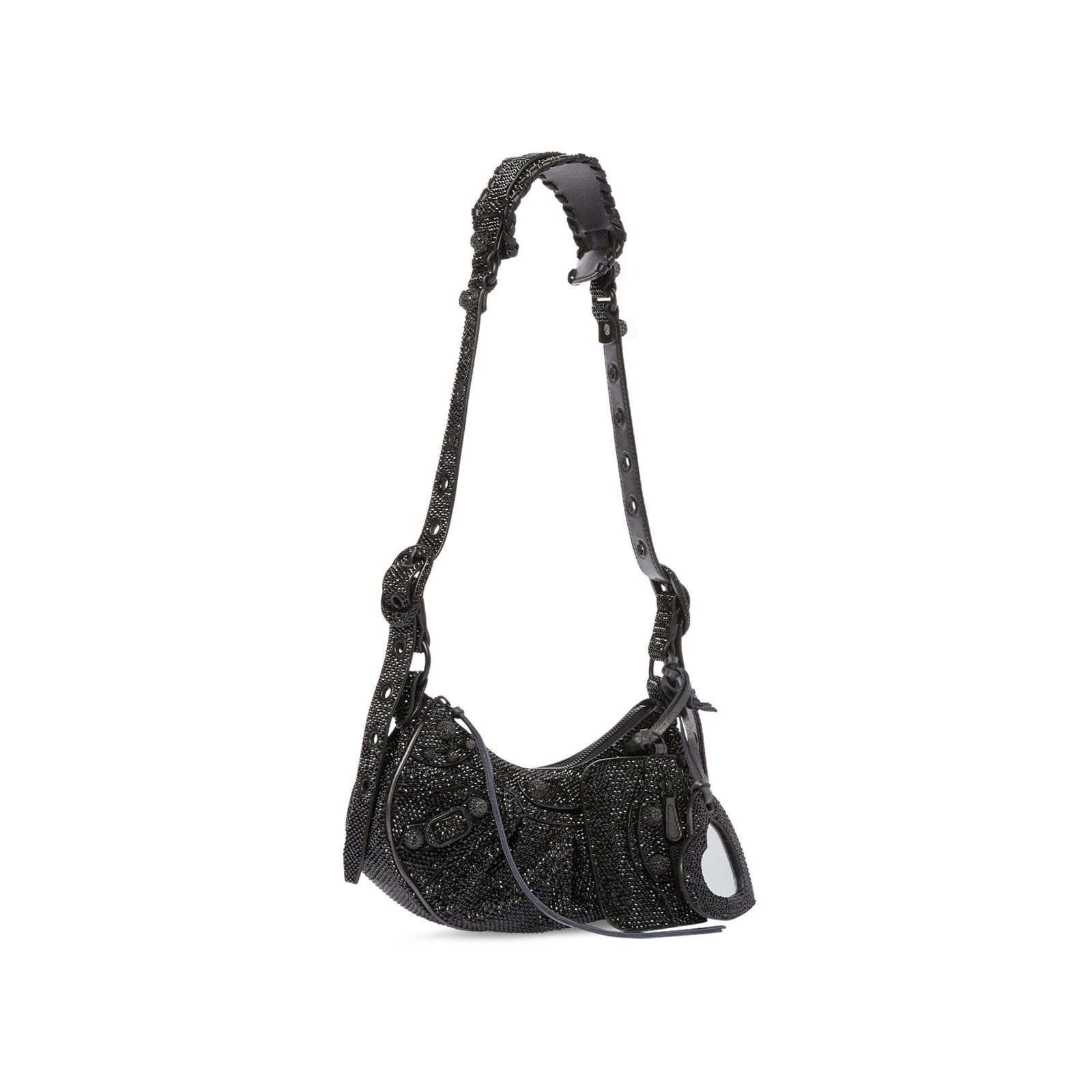 LE CAGOLE XS SHOULDER BAG WITH RHINESTONES