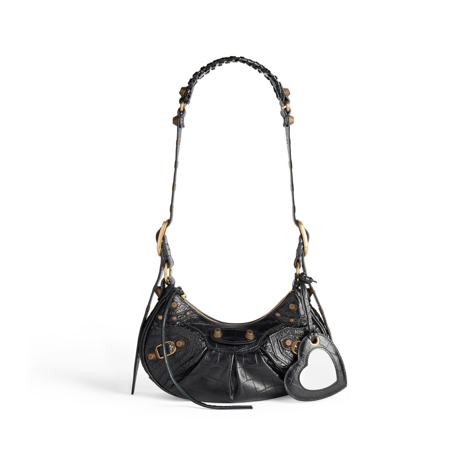 LE CAGOLE XS SHOULDER BAG CROCODILE EMBOSSED