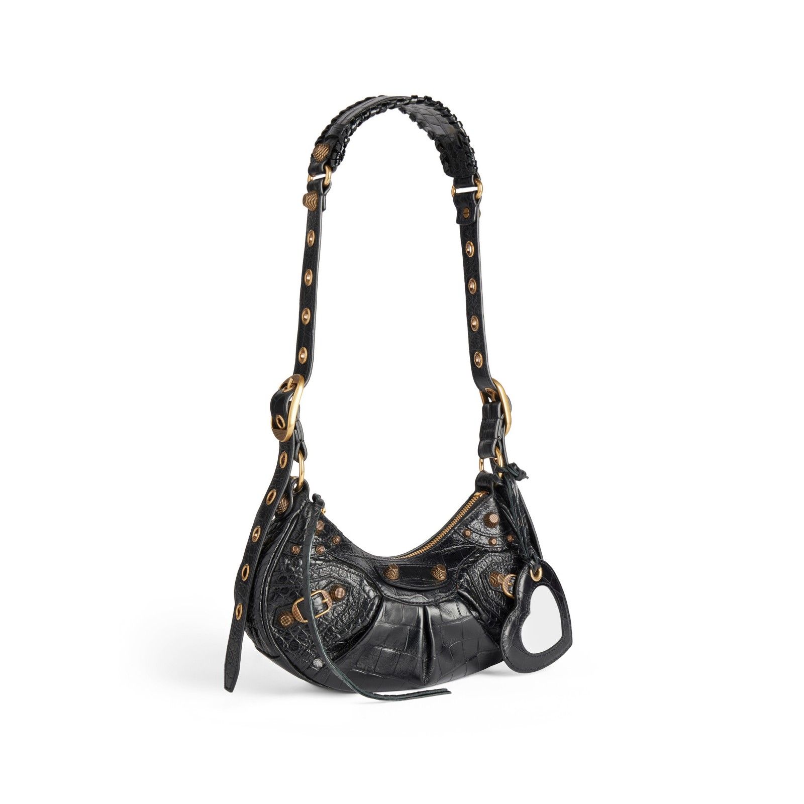 LE CAGOLE XS SHOULDER BAG CROCODILE EMBOSSED