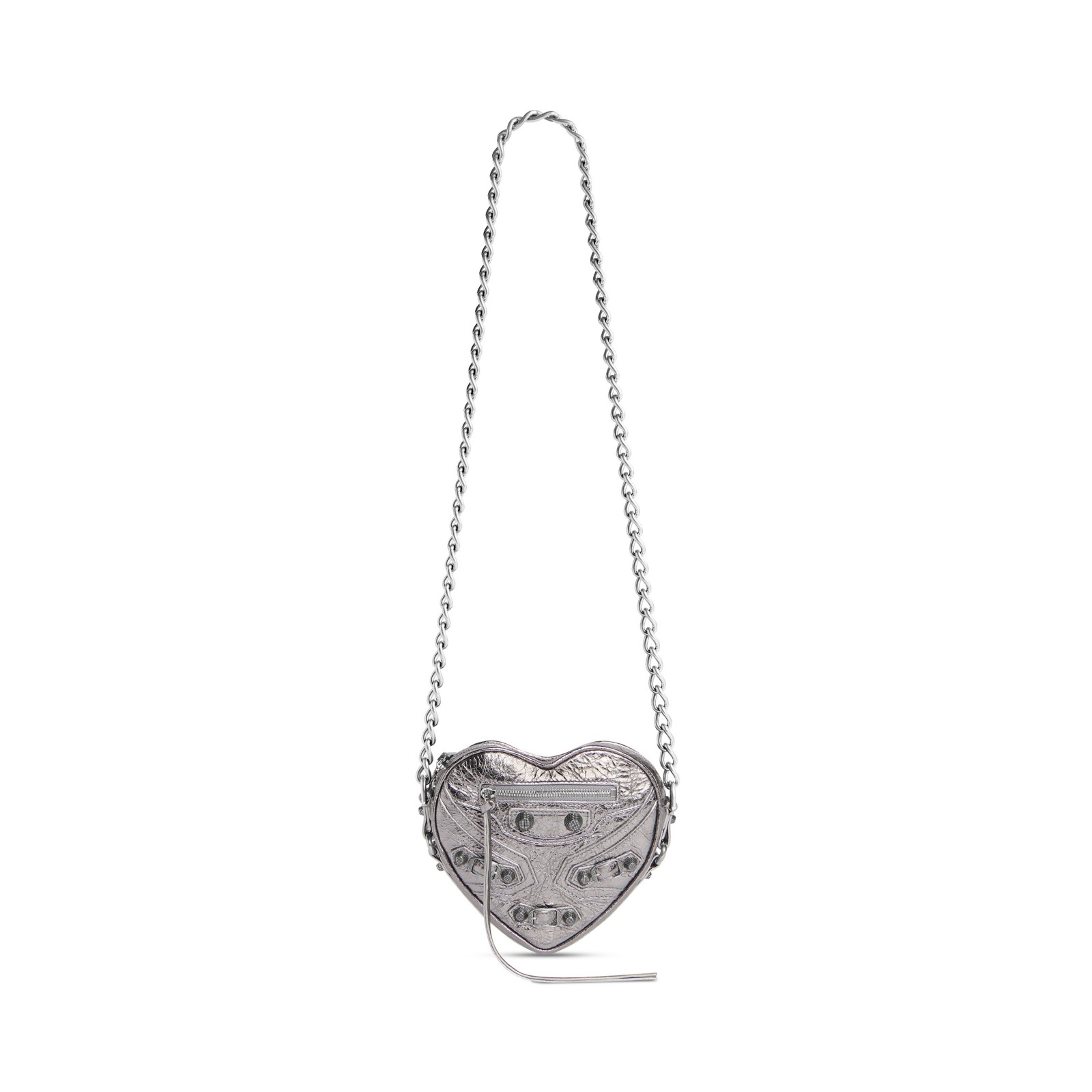 LE CAGOLE HEART MINI BAG METALLIZED