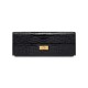 MONEY ELONGATE POUCH WITH CHAIN CROCODILE EMBOSSED