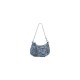 LE CAGOLE MINI BAG WITH CHAIN BB MONOGRAM BLEACHED DENIM