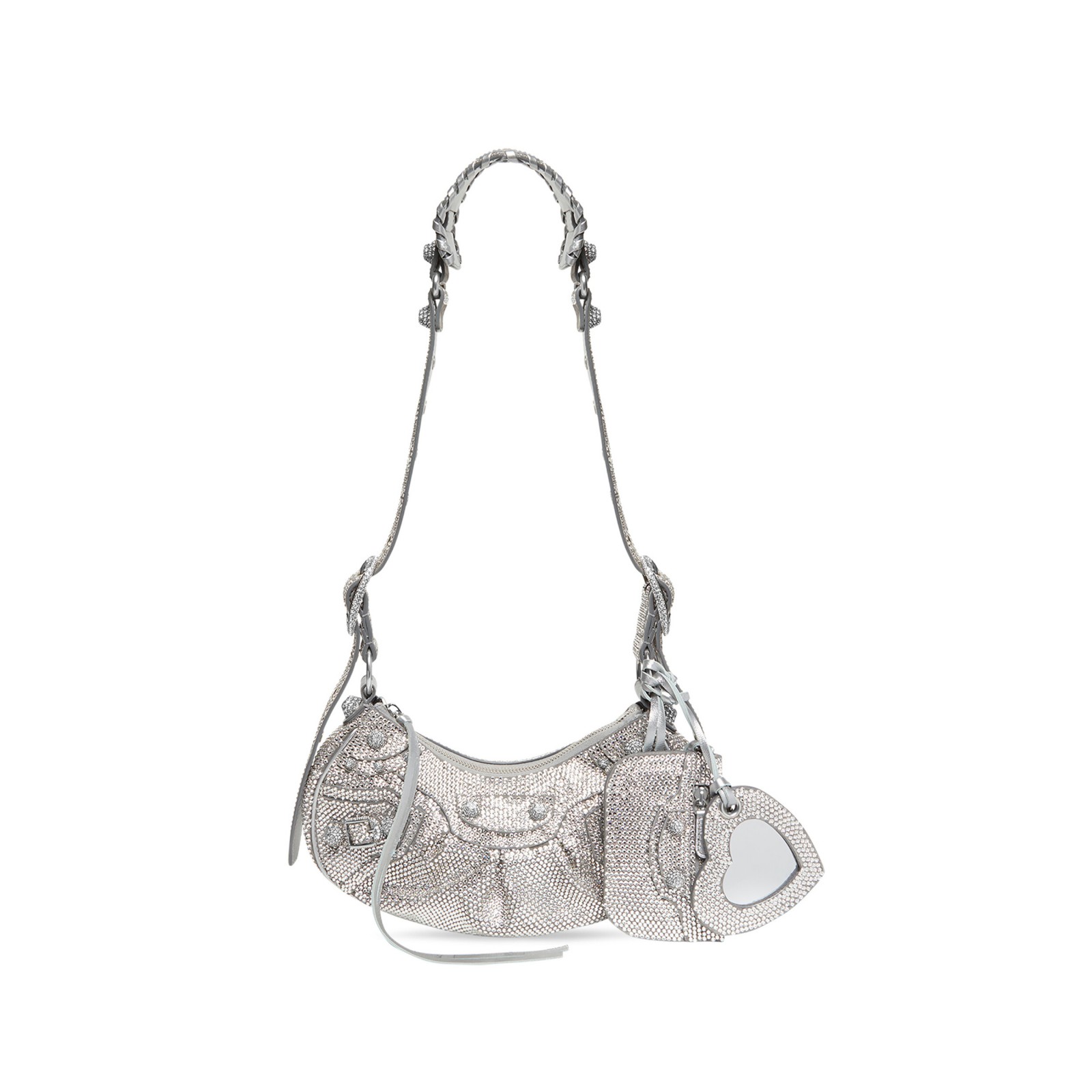 LE CAGOLE XS SHOULDER BAG WITH RHINESTONES