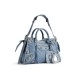 NEO CAGOLE CITY HANDBAG DENIM WITH RHINESTONES