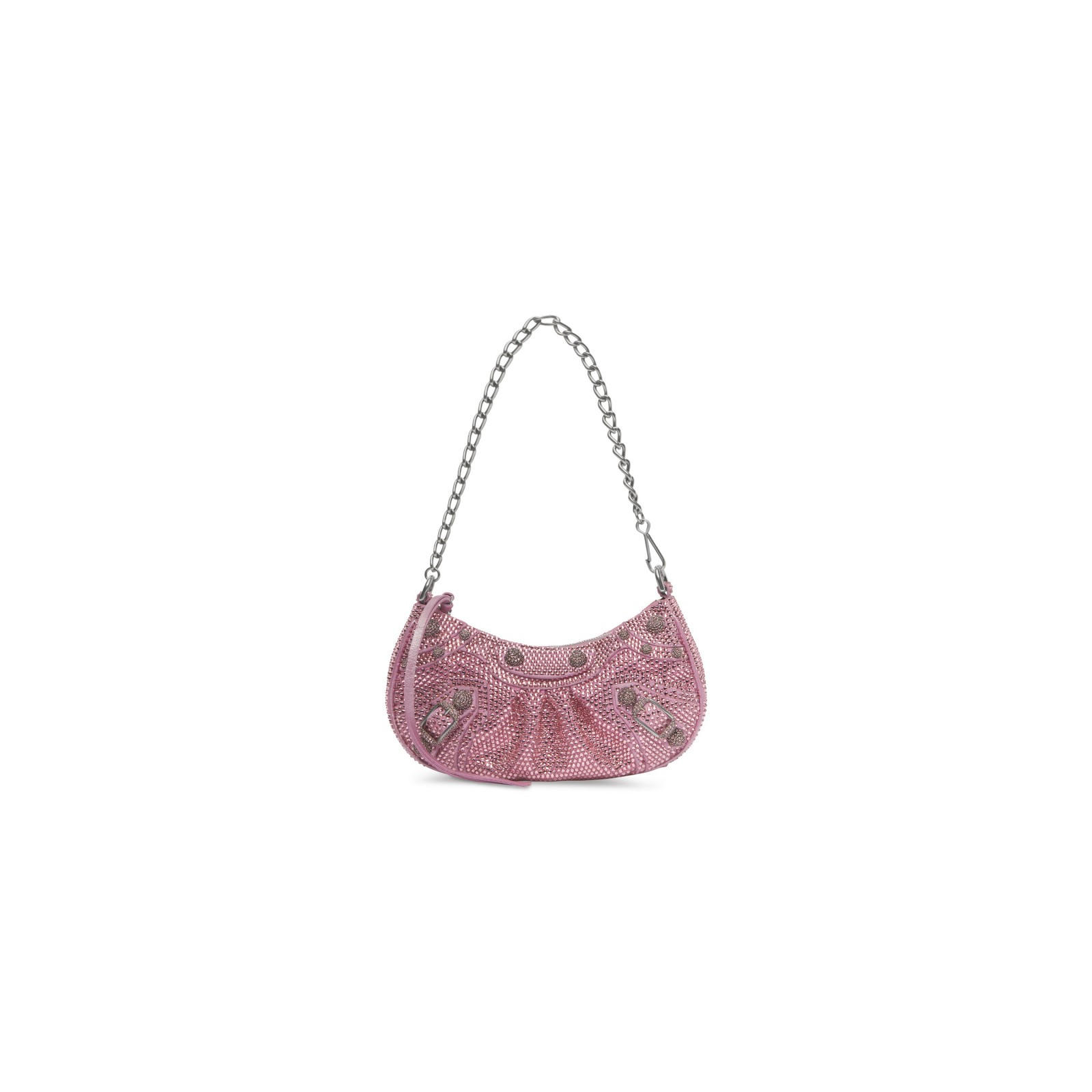 LE CAGOLE MINI BAG WITH CHAIN AND RHINESTONES