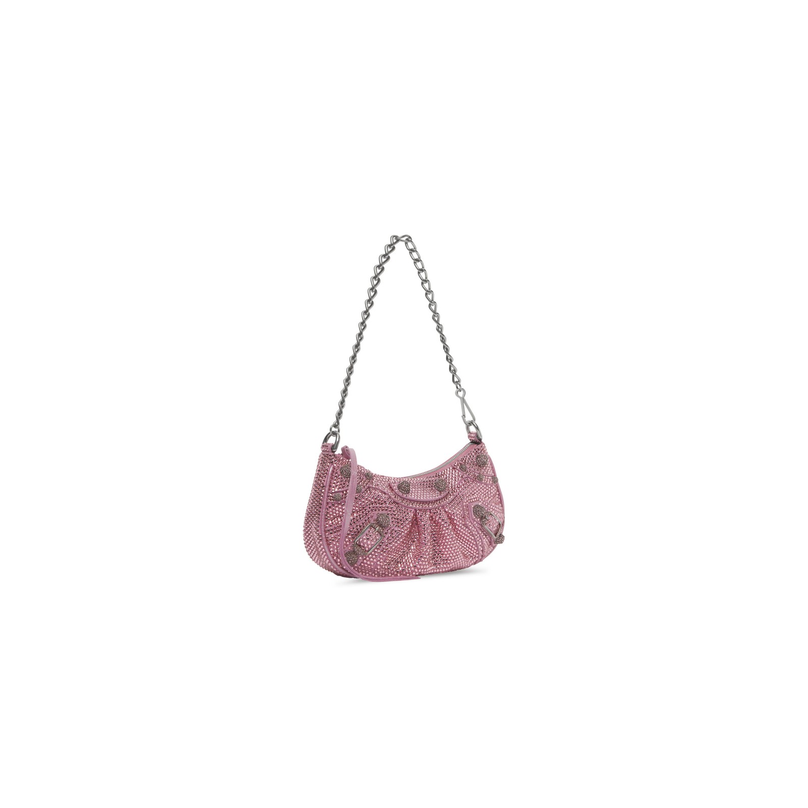 LE CAGOLE MINI BAG WITH CHAIN AND RHINESTONES