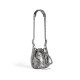 LE CAGOLE XS BUCKET BAG METALLIZED WITH RHINESTONES