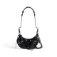 LE CAGOLE XS SHOULDER BAG CROCODILE EMBOSSED WITH RHINESTONES