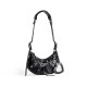 LE CAGOLE XS SHOULDER BAG CROCODILE EMBOSSED WITH RHINESTONES