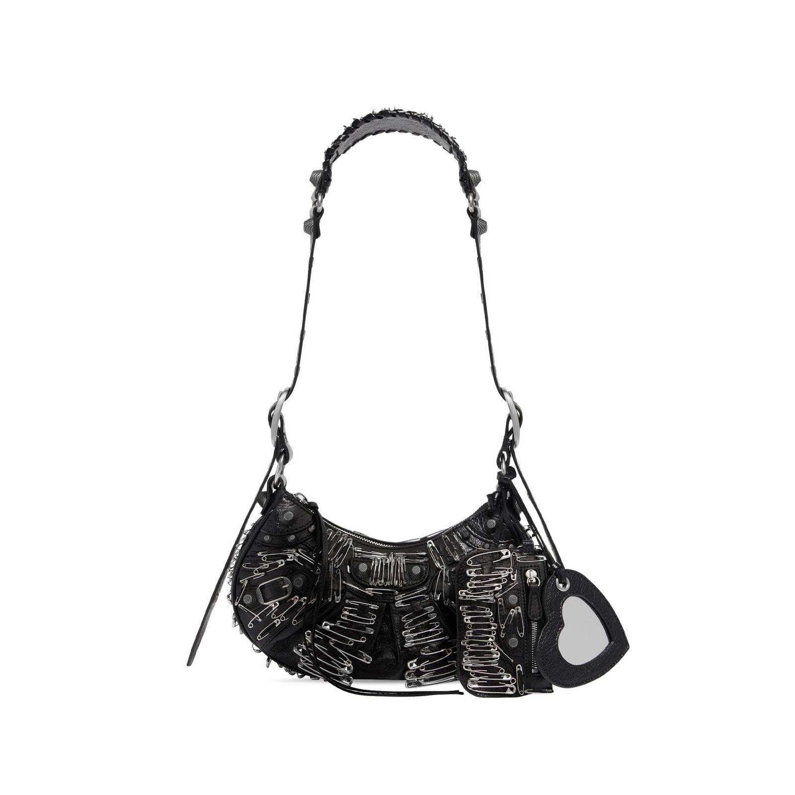 LE CAGOLE XS SHOULDER BAG WITH SAFETY PINS