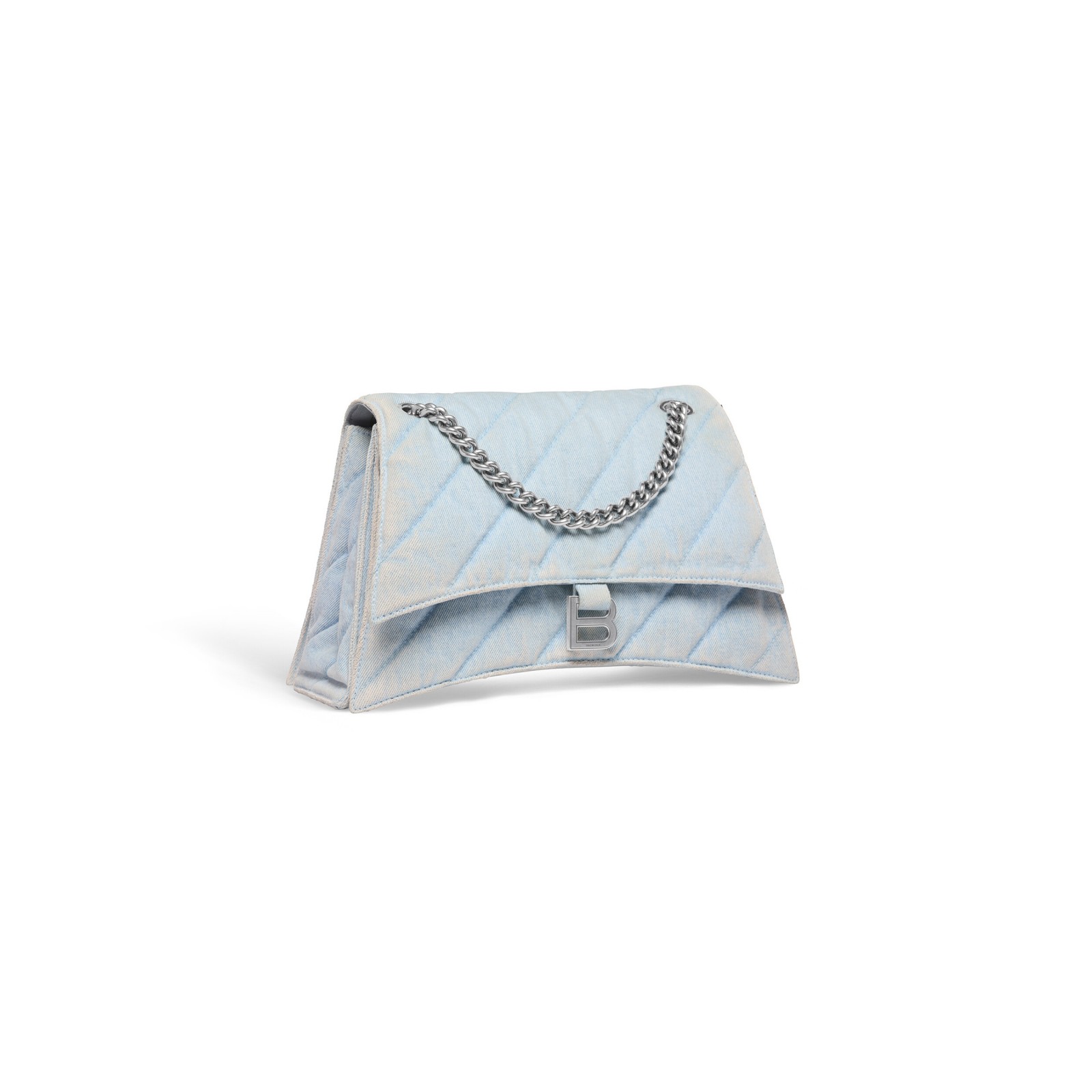 CRUSH MEDIUM CHAIN BAG QUILTED DENIM