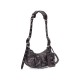 LE CAGOLE XS SHOULDER BAG CROCODILE EMBOSSED WITH RHINESTONES