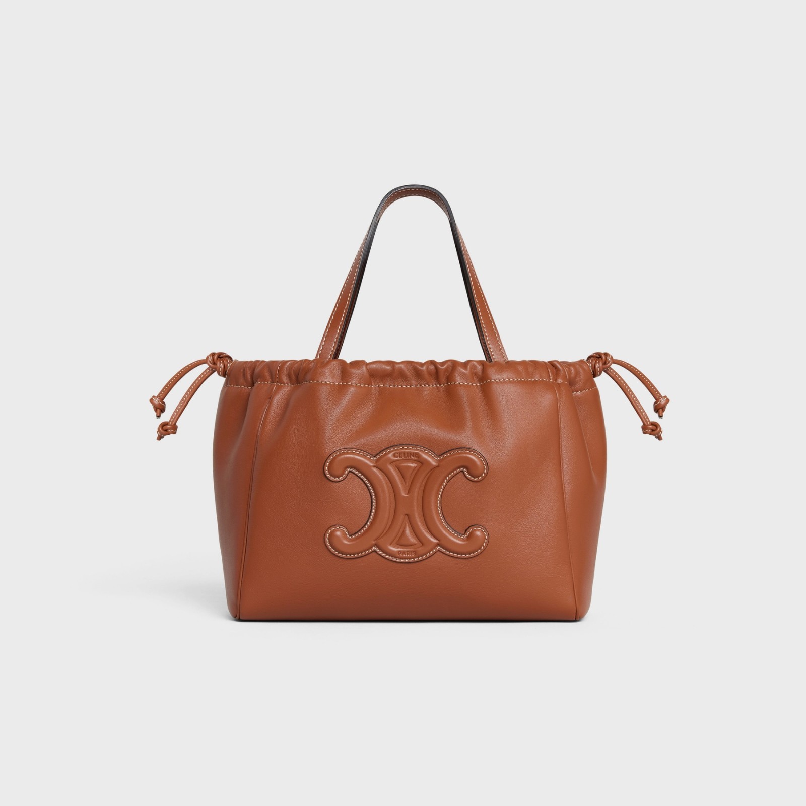 SMALL CABAS DRAWSTRING CUIR TRIOMPHE