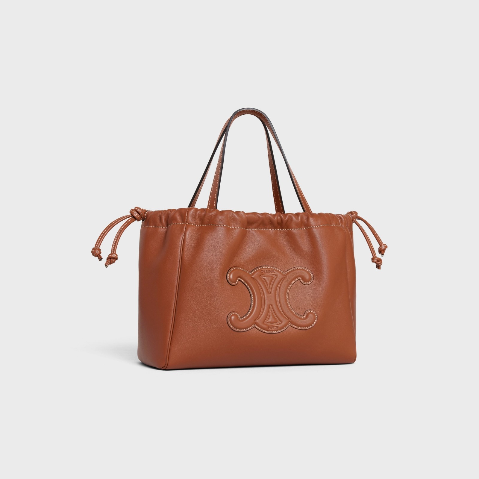 SMALL CABAS DRAWSTRING CUIR TRIOMPHE