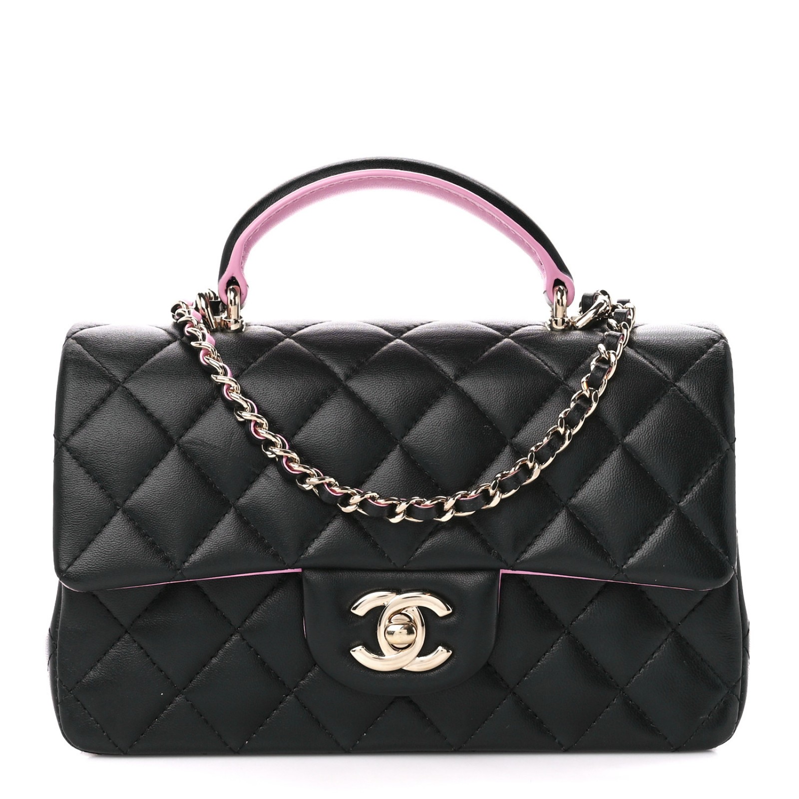 CHANEL MINI TOP HANDLE RECTANGULAR FLAP BAG