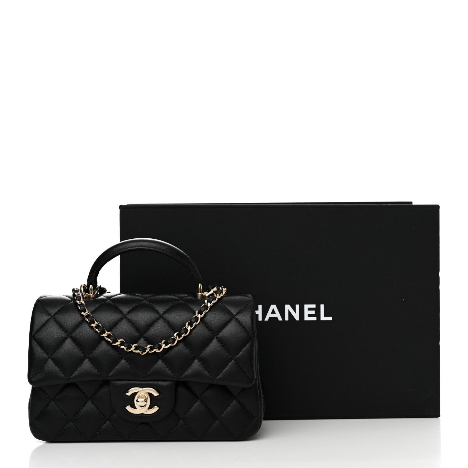 CHANEL MINI TOP HANDLE RECTANGULAR FLAP BAG