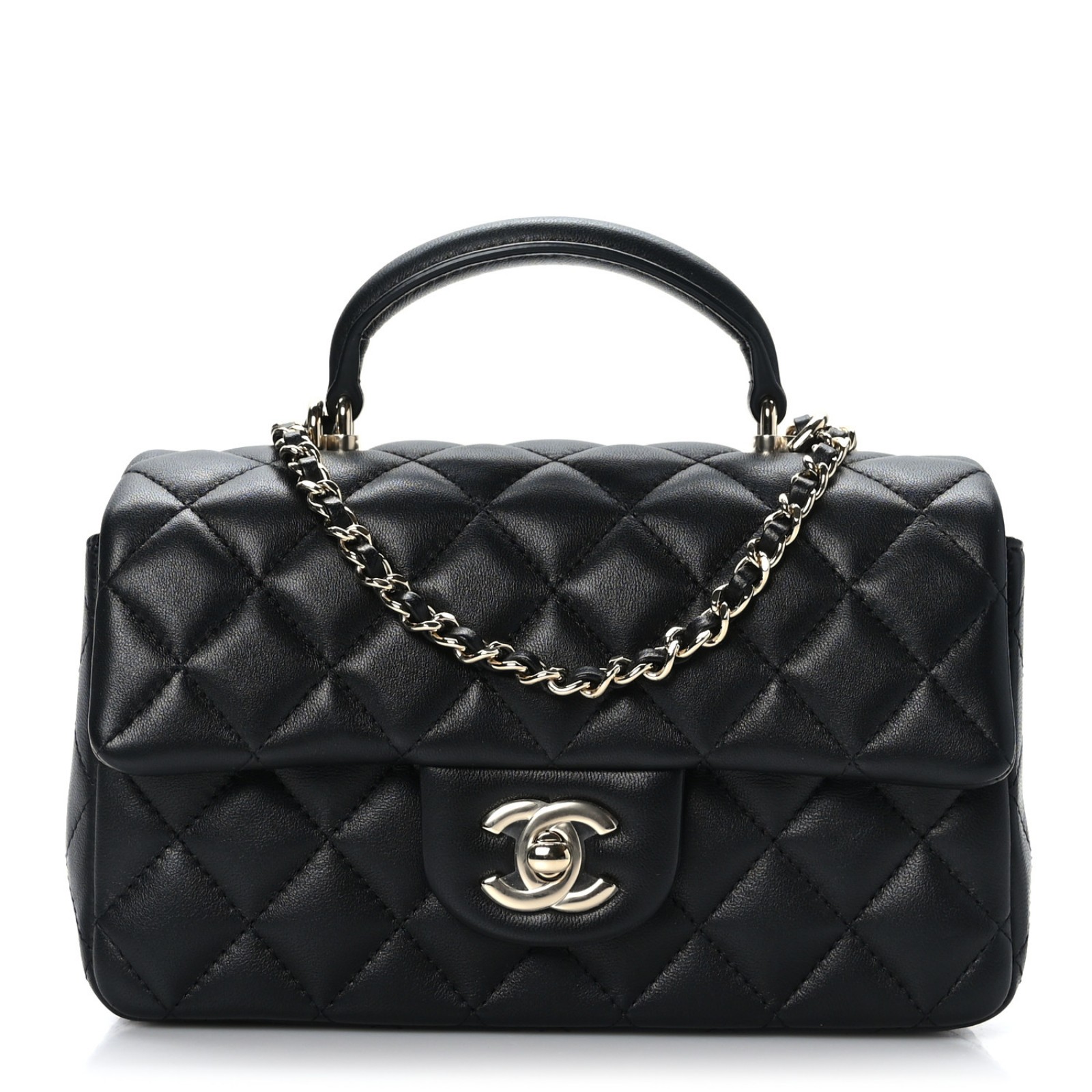 CHANEL MINI TOP HANDLE RECTANGULAR FLAP BAG