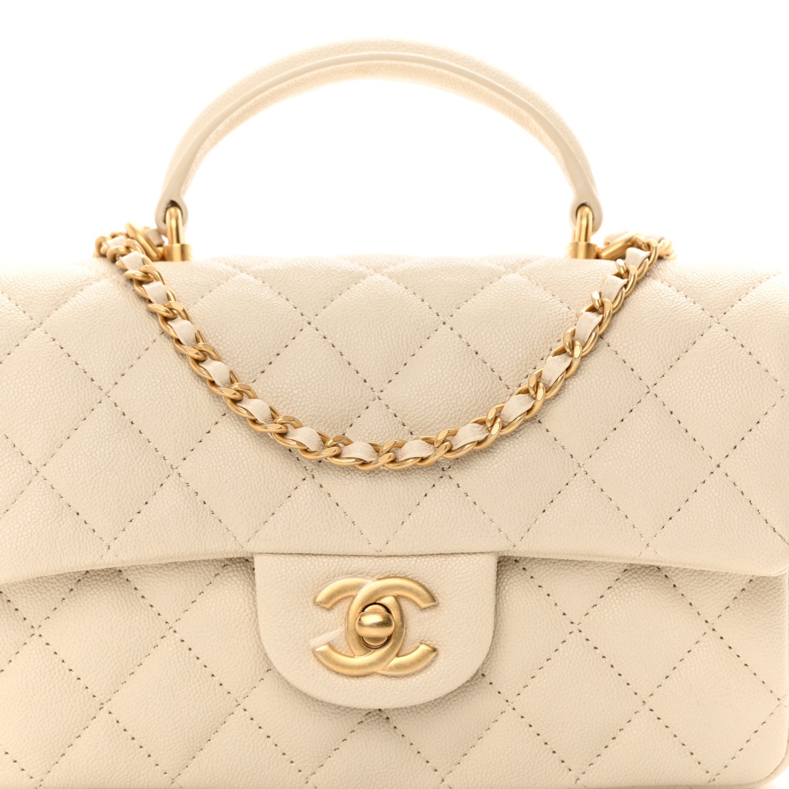 CHANEL MINI TOP HANDLE RECTANGULAR FLAP BAG