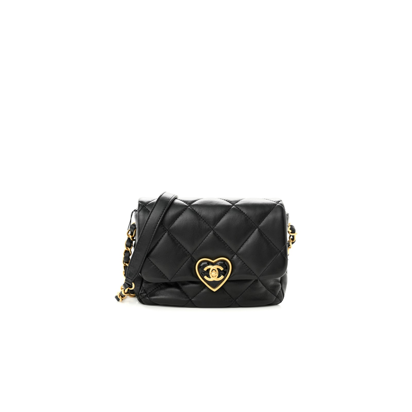 CHANEL MINI HEART SQUARE FLAP BAG 