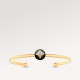 Color Blossom Open Bangle, Yellow Gold, White Gold, Onyx And Diamonds