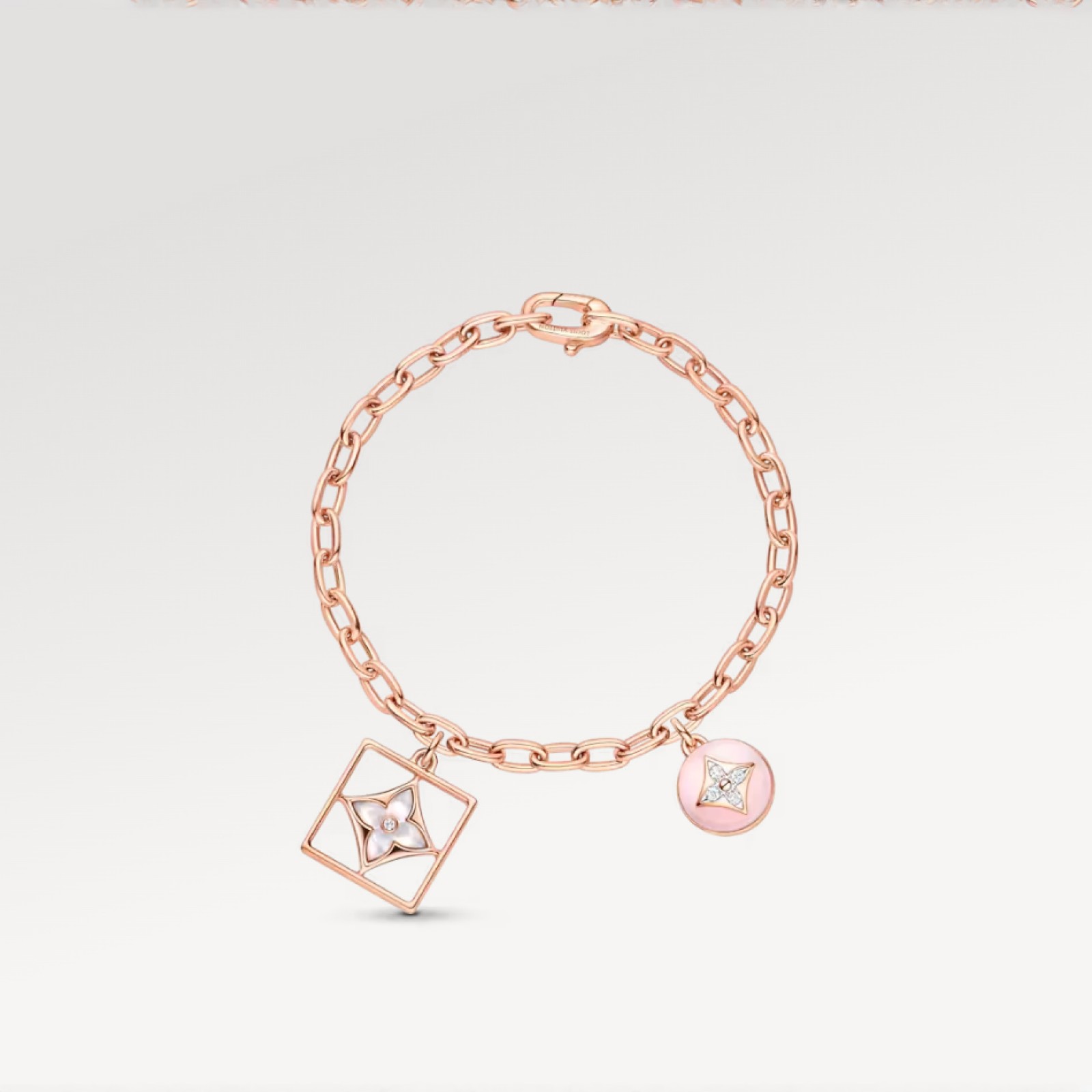 Color Blossom Bracelet, Pink Gold, White Gold, Pink Opal, White Mother-Of-Pearl And Diamonds