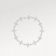 Dentelle One Row Bracelet, White Gold And Diamonds