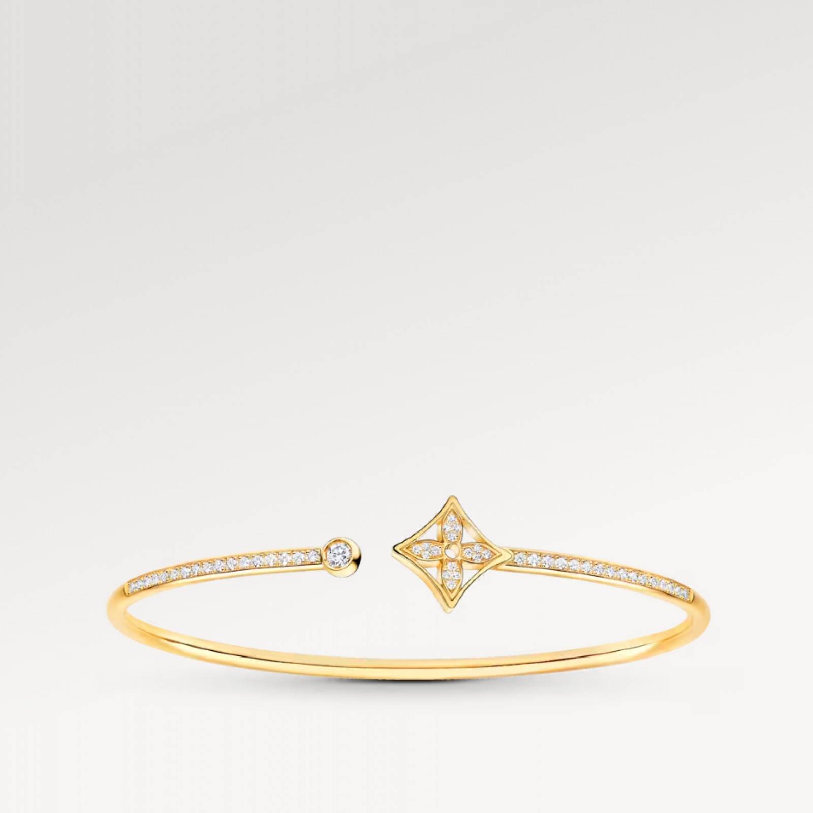 Idylle Blossom Twist Bracelet, Yellow Gold And Diamonds