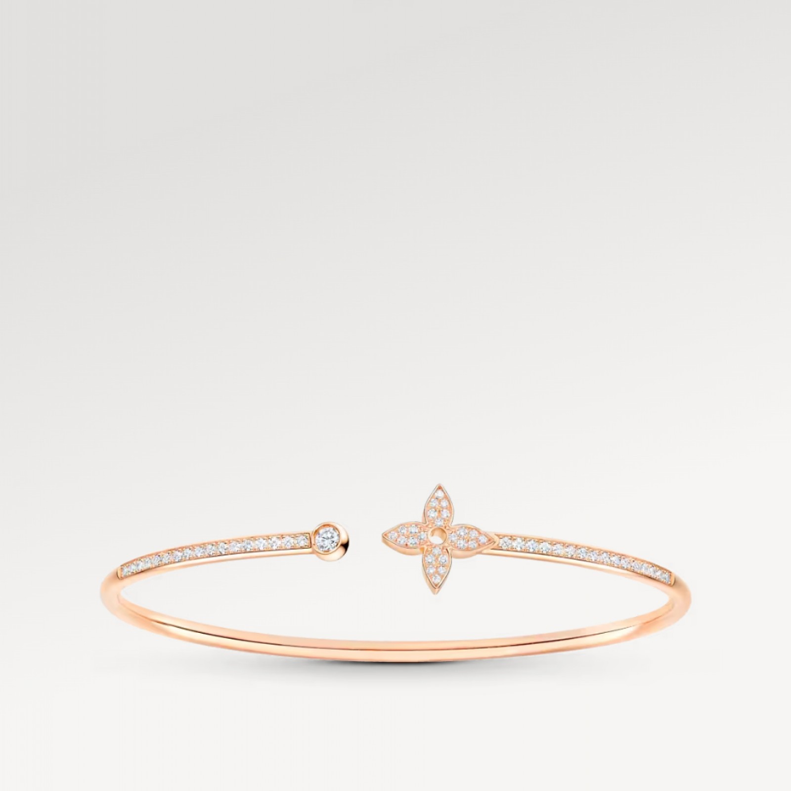 Idylle Blossom Twist Bracelet, Pink Gold And Diamonds