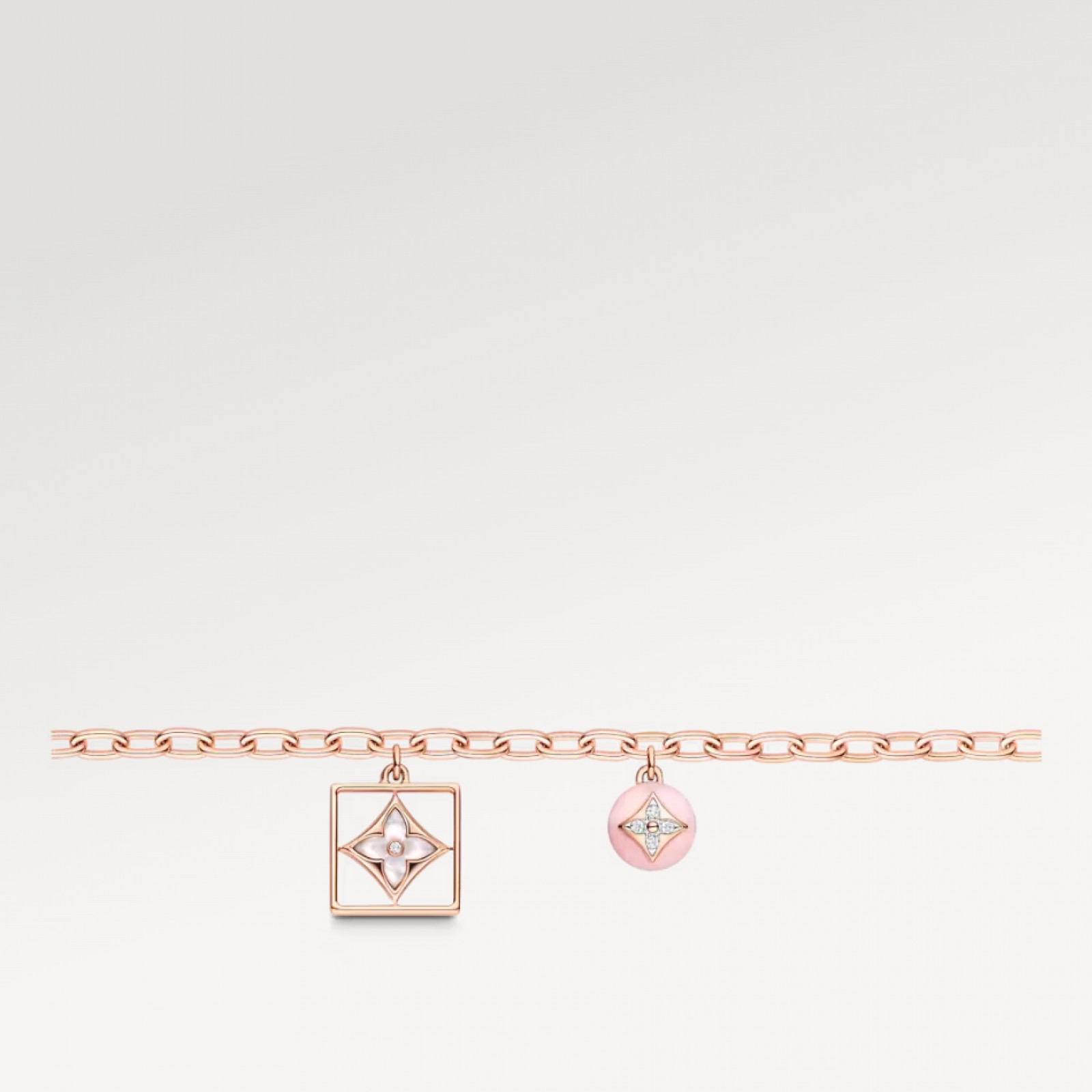 Color Blossom Bracelet, Pink Gold, White Gold, Pink Opal, White Mother-Of-Pearl And Diamonds