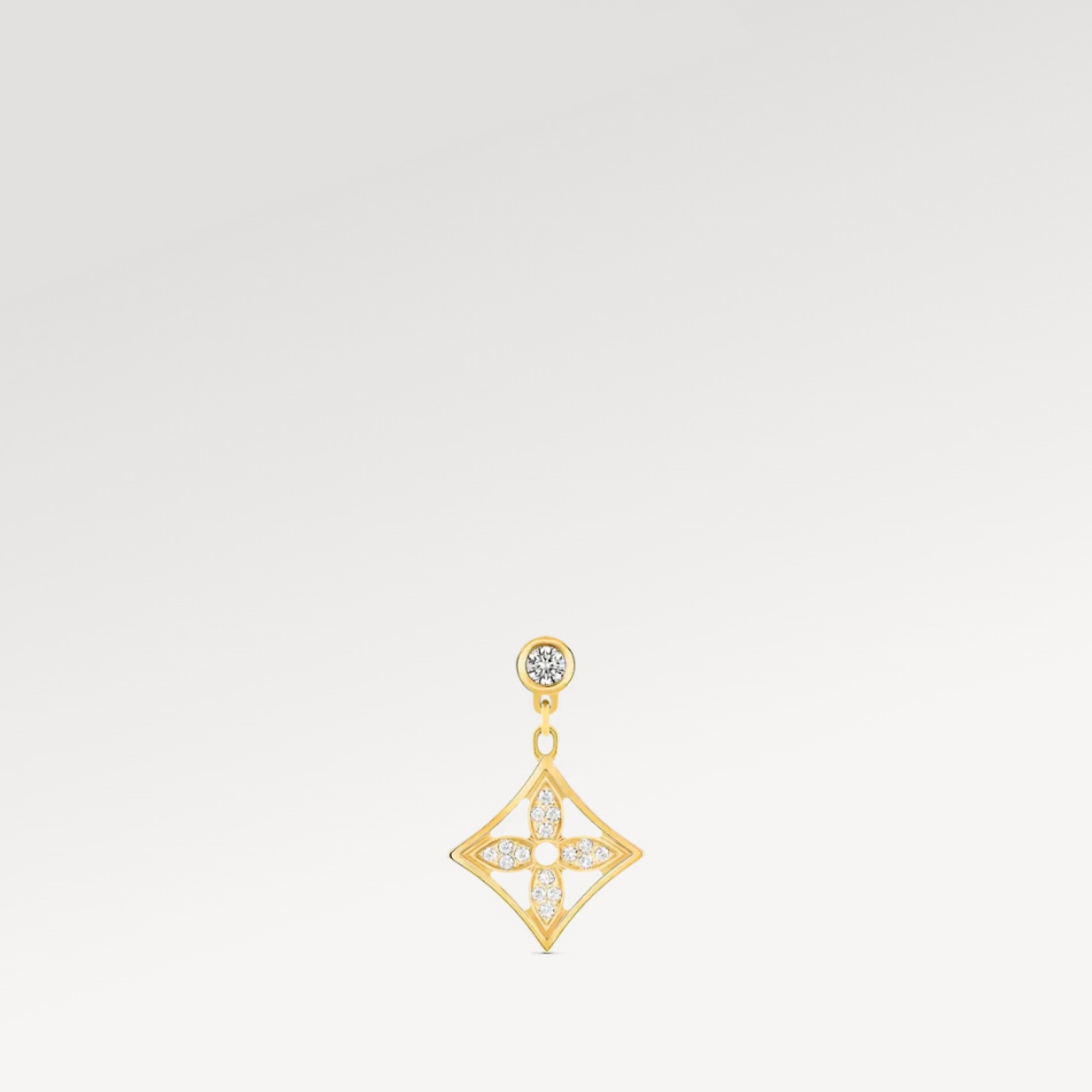 Idylle Blossom Ear Stud, Yellow Gold And Diamonds - Per Unit