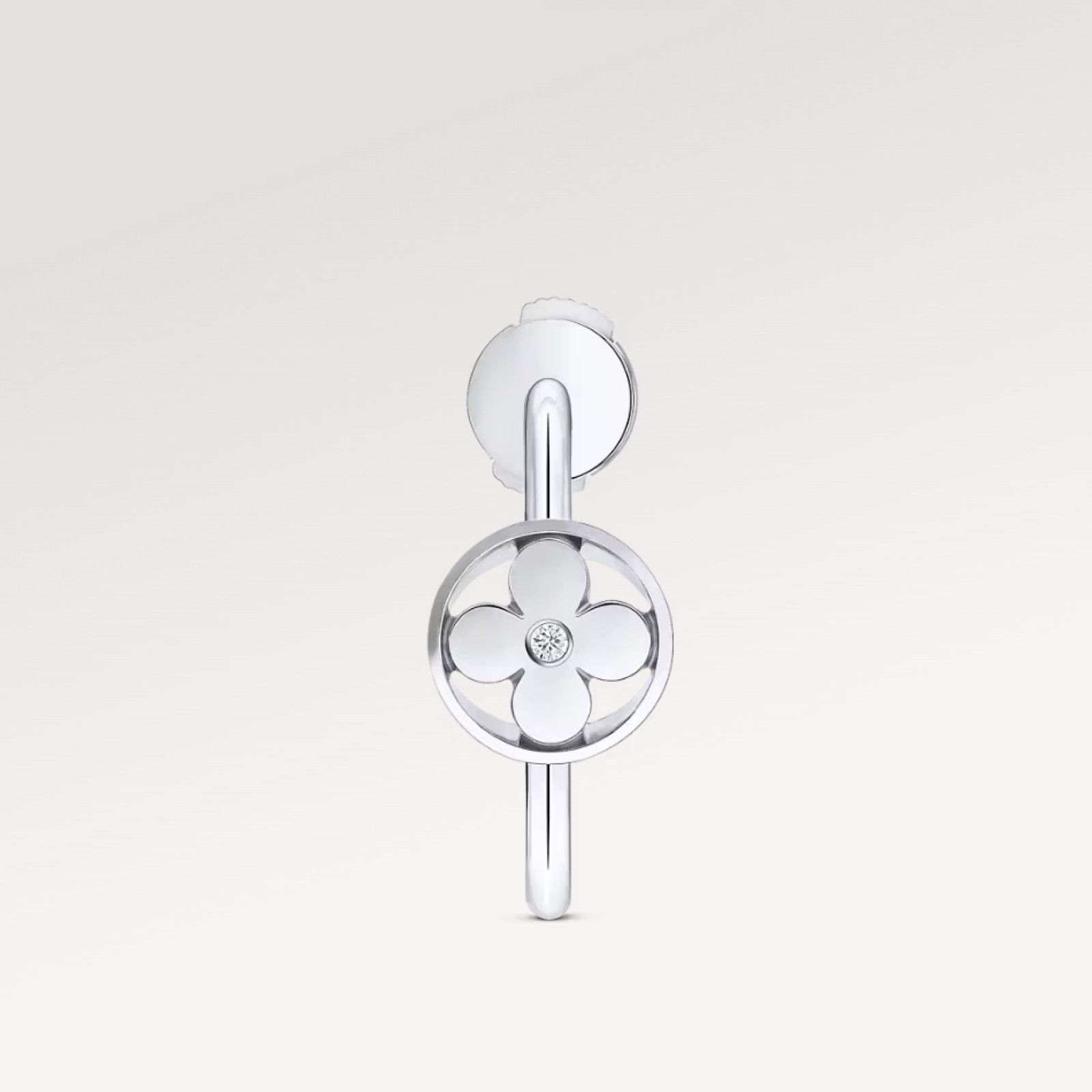Idylle Blossom Small Hoop, White Gold And Diamond - Per Unit