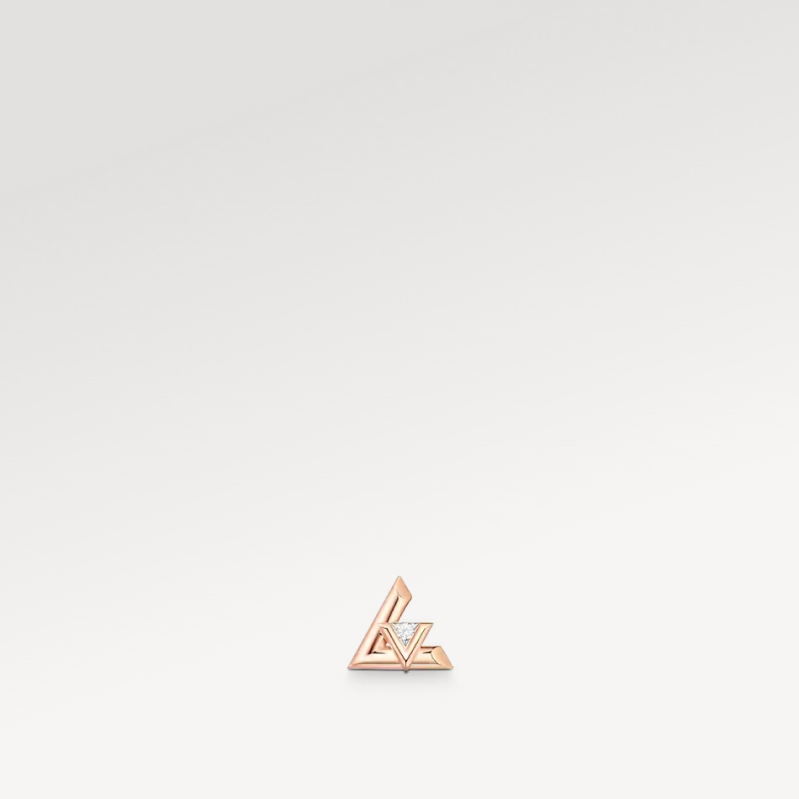 LV Volt One Stud, Pink Gold And Diamond - Per Unit