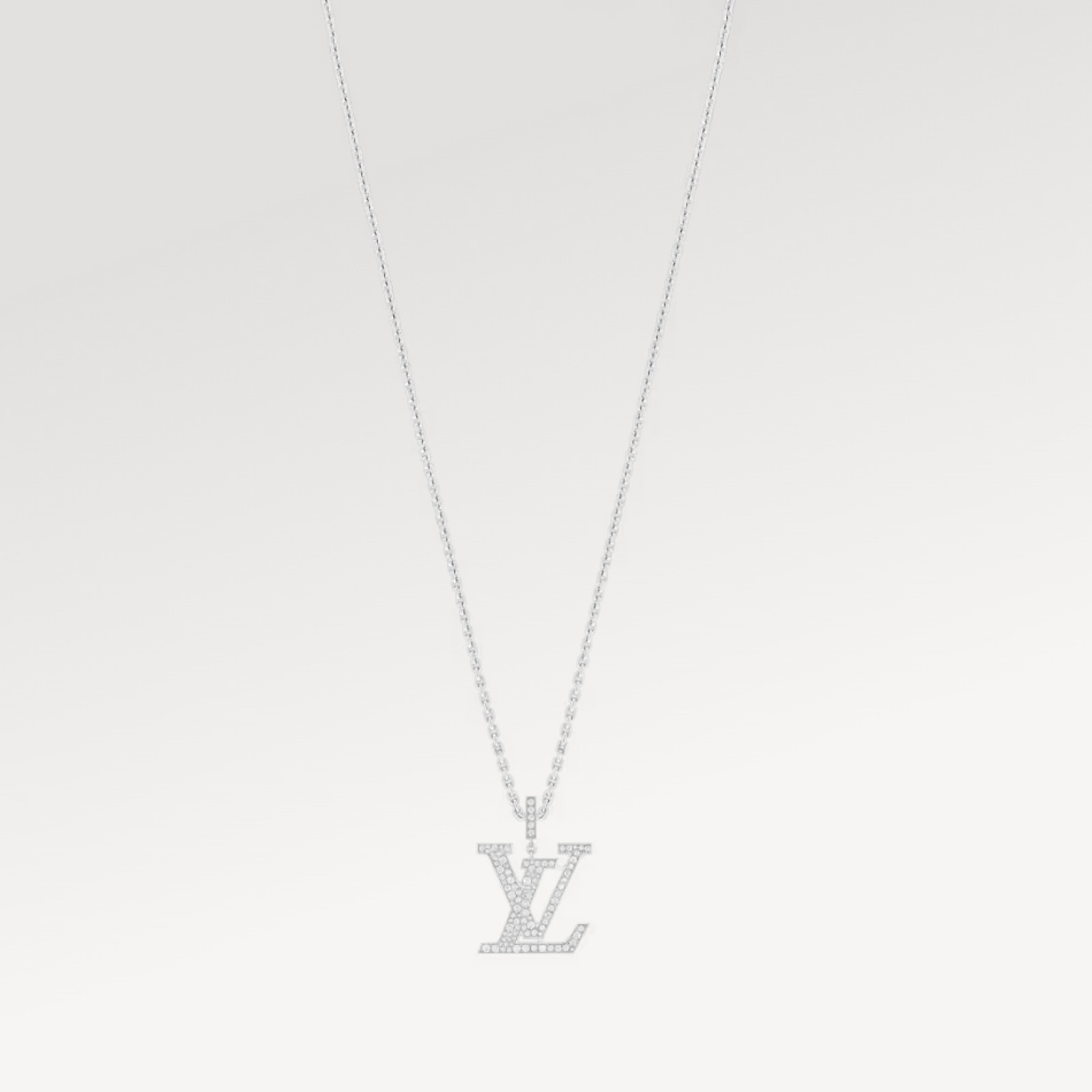 LV Large Pendant, White Gold And Diamonds Q93821