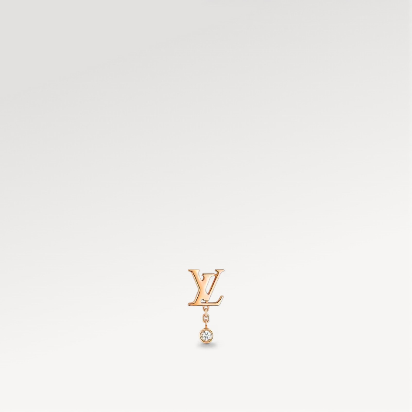 Idylle Blossom LV Ear Stud, Pink Gold And Diamond - Per Unit