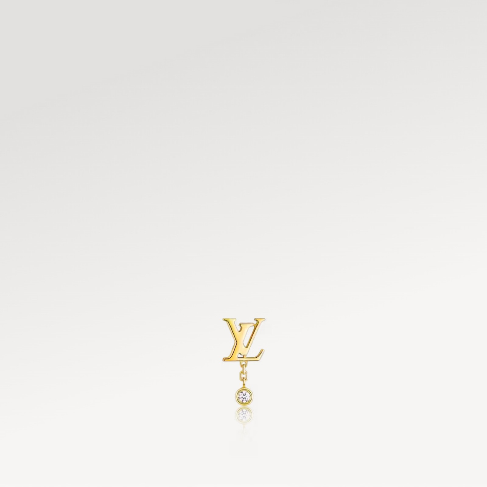 Idylle Blossom LV Ear Stud, Yellow Gold And Diamond - Per Unit