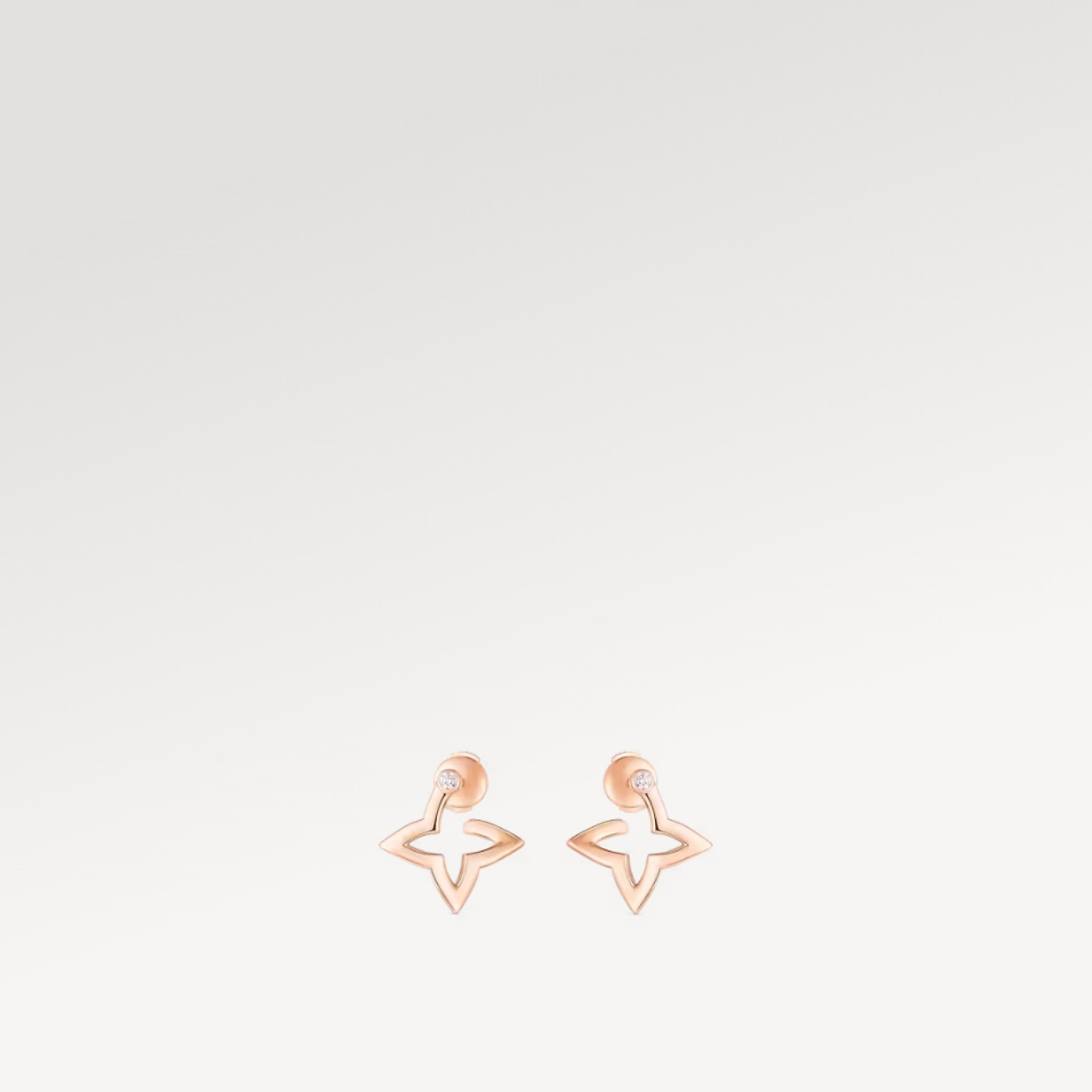 Louis Vuitton Blossom Mini Hoops, Pink Gold and Diamonds