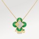 Vivienne Pineapple Pendant, Yellow Gold, White Gold, Lacquer & Diamonds