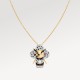 Vivienne Ox Pendant, 3 Golds, Lacquer, Diamonds & Colored Gemstones