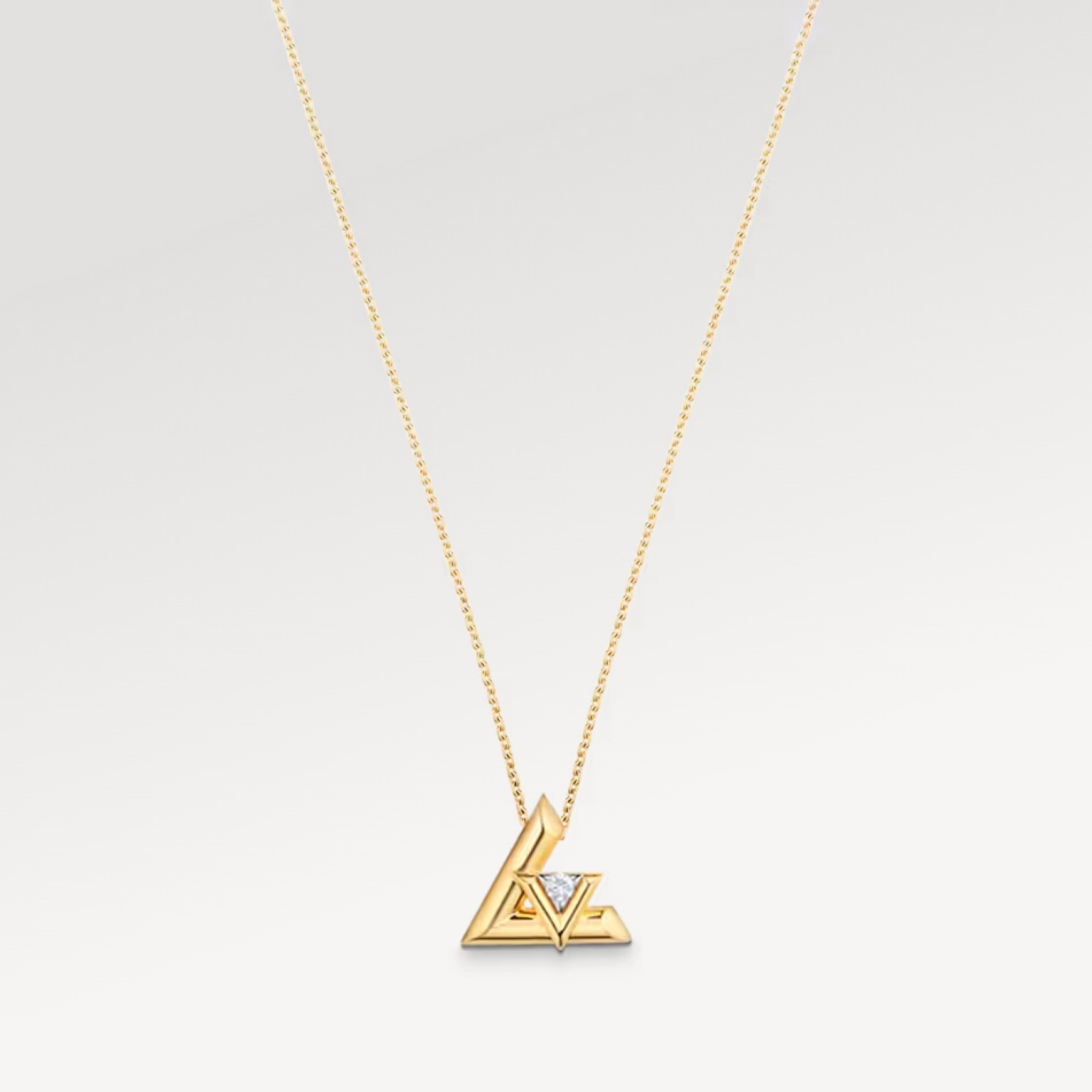 LV Volt One Large Pendant, Yellow Gold And Diamond
