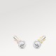 Idylle Blossom Studs, 3 Golds And Diamonds