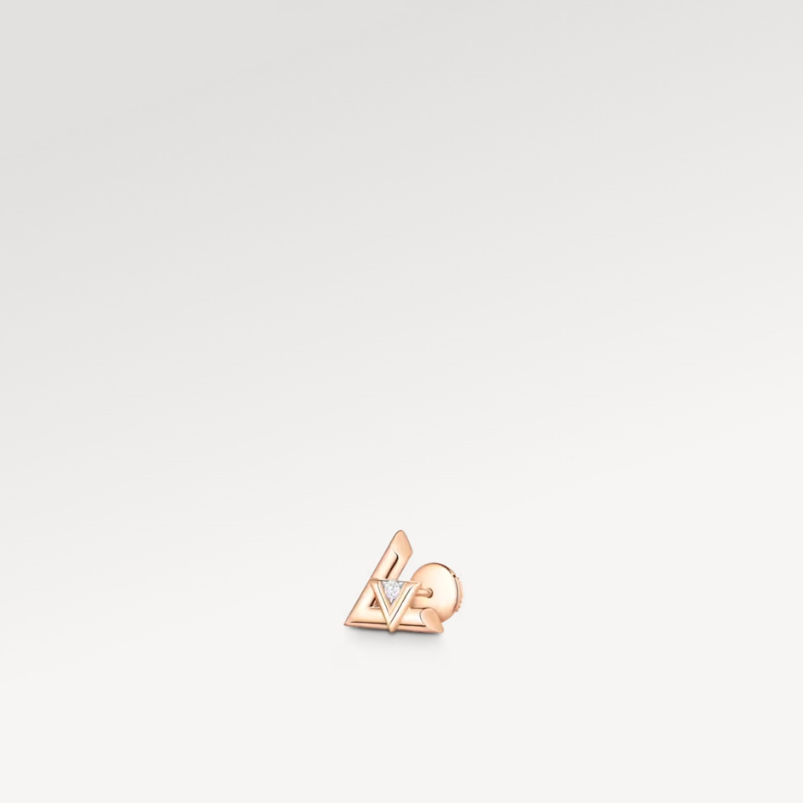 LV Volt One Stud, Pink Gold And Diamond - Per Unit