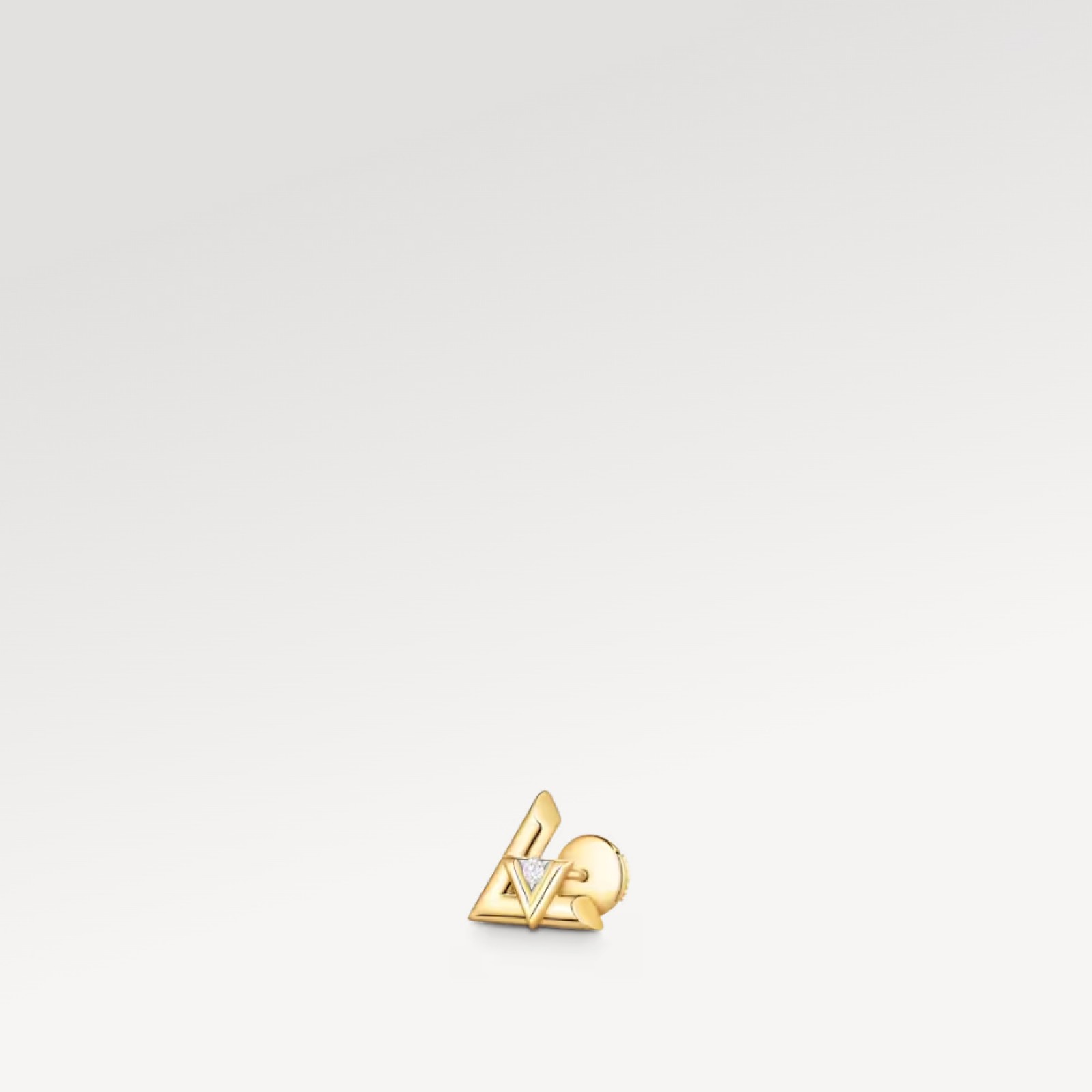 LV Volt One Stud, Yellow Gold And Diamond - Per Unit