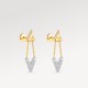 LV Volt Upside Down Earrings, Yellow Gold, White Gold And Diamonds