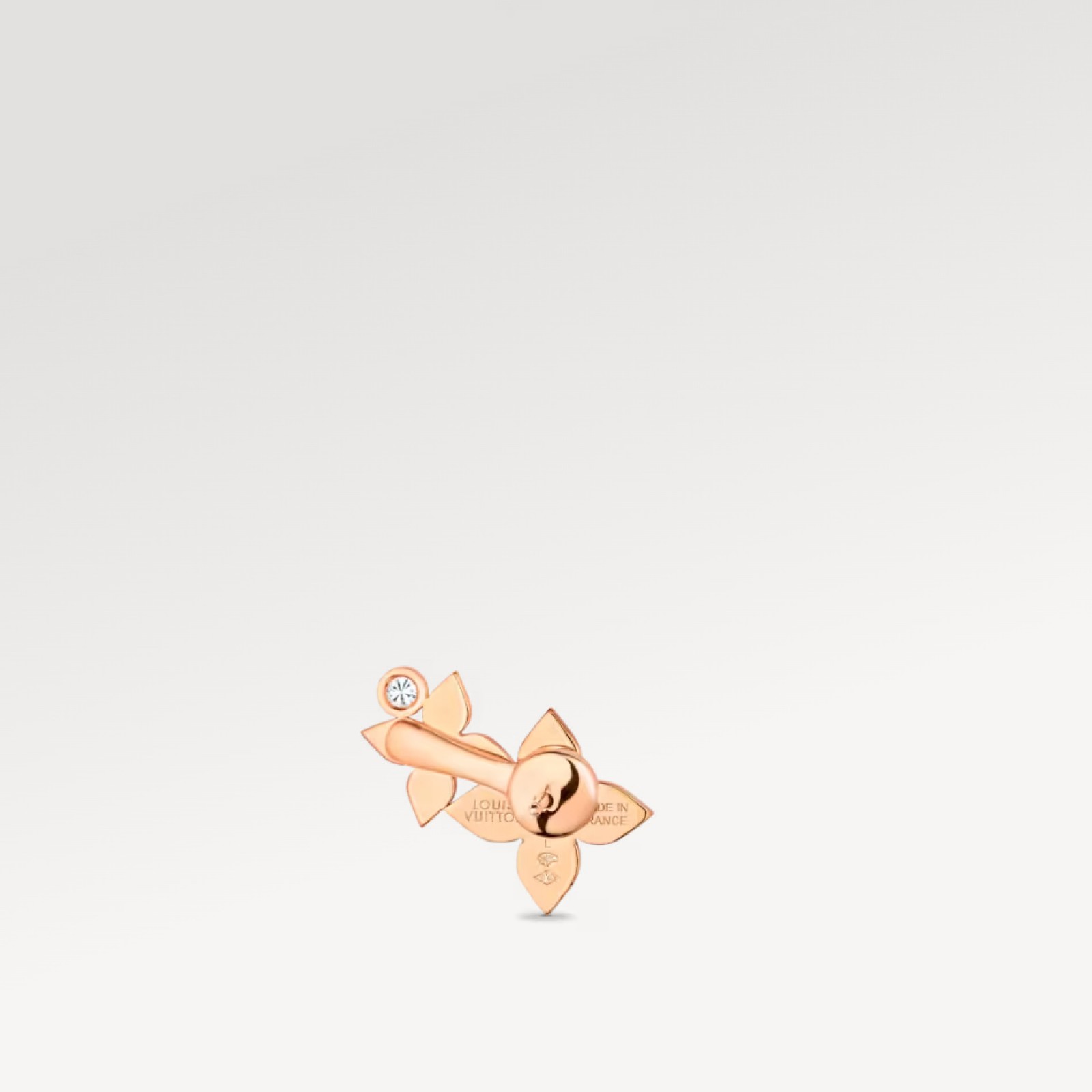 Idylle Blossom Left Earring, Pink Gold And Diamonds - Per Unit
